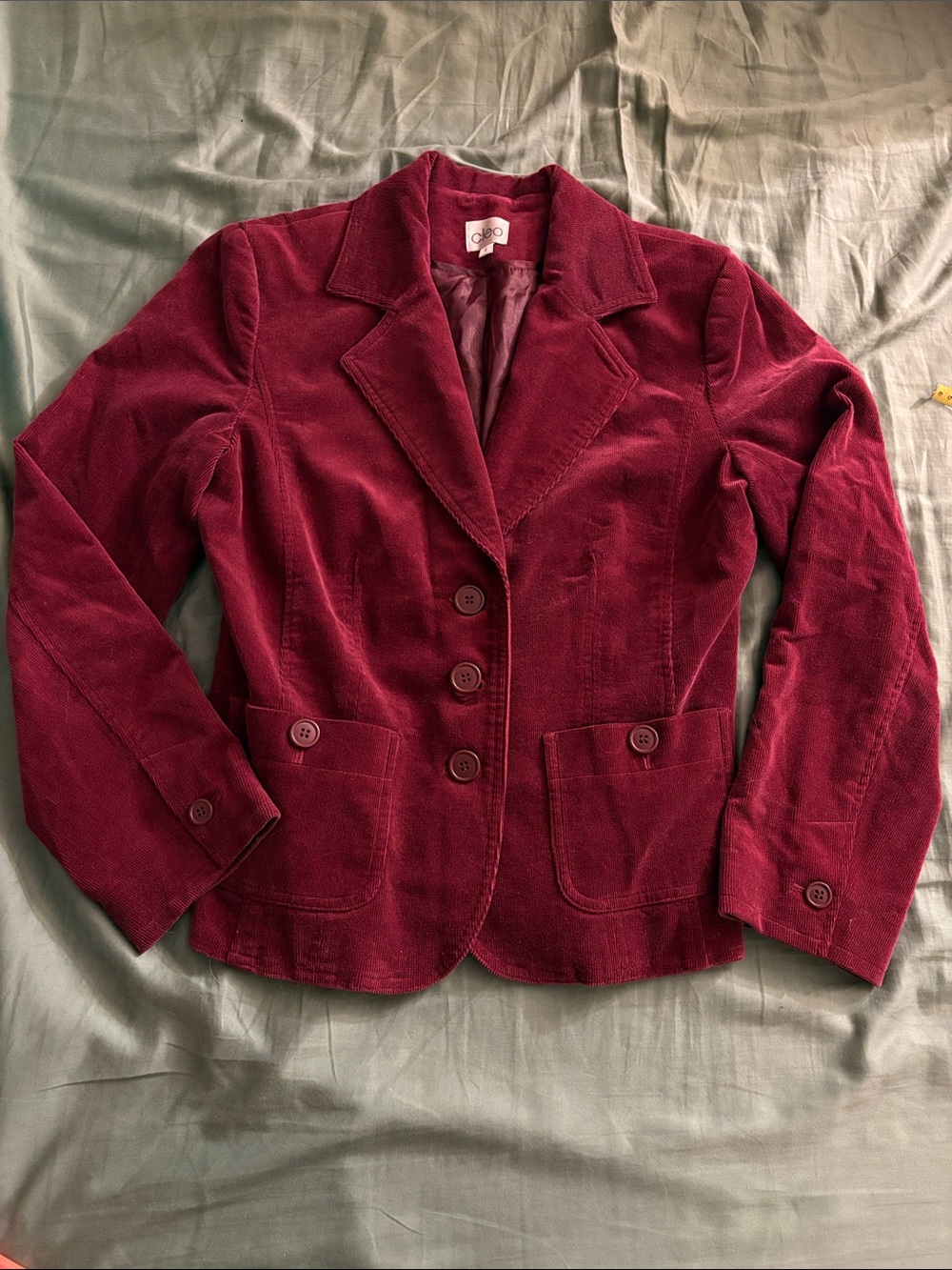 Cleo burgundy corduroy blazer